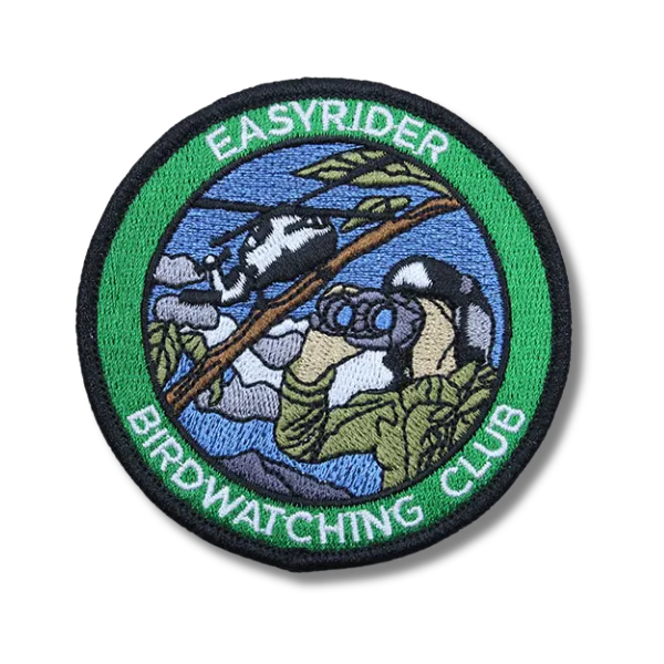 Back view of a custom patch showing backing detail